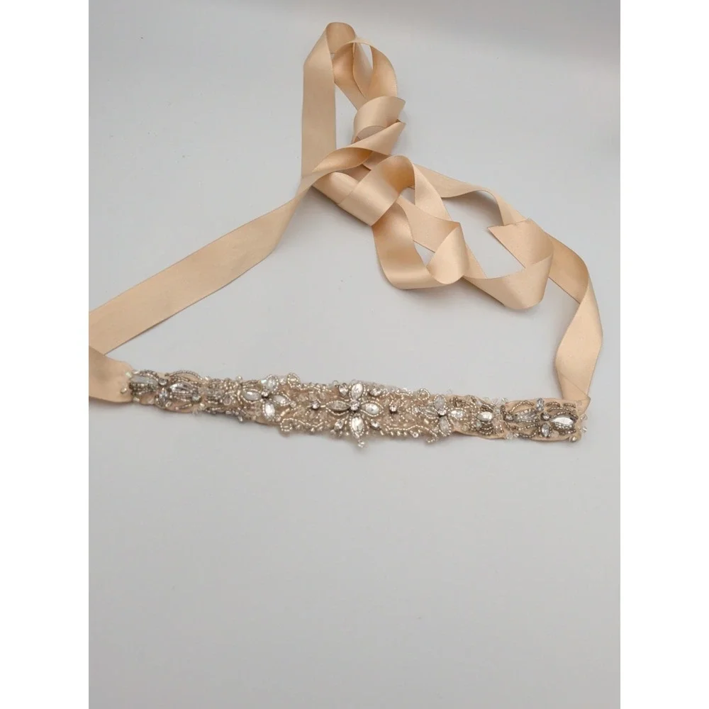 Gorgeous Vintage Wedding Veil w/Feathers & Ribbon Sash, Jessica McClintock?